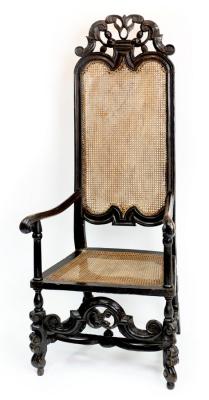 A William and Mary ebonised beech