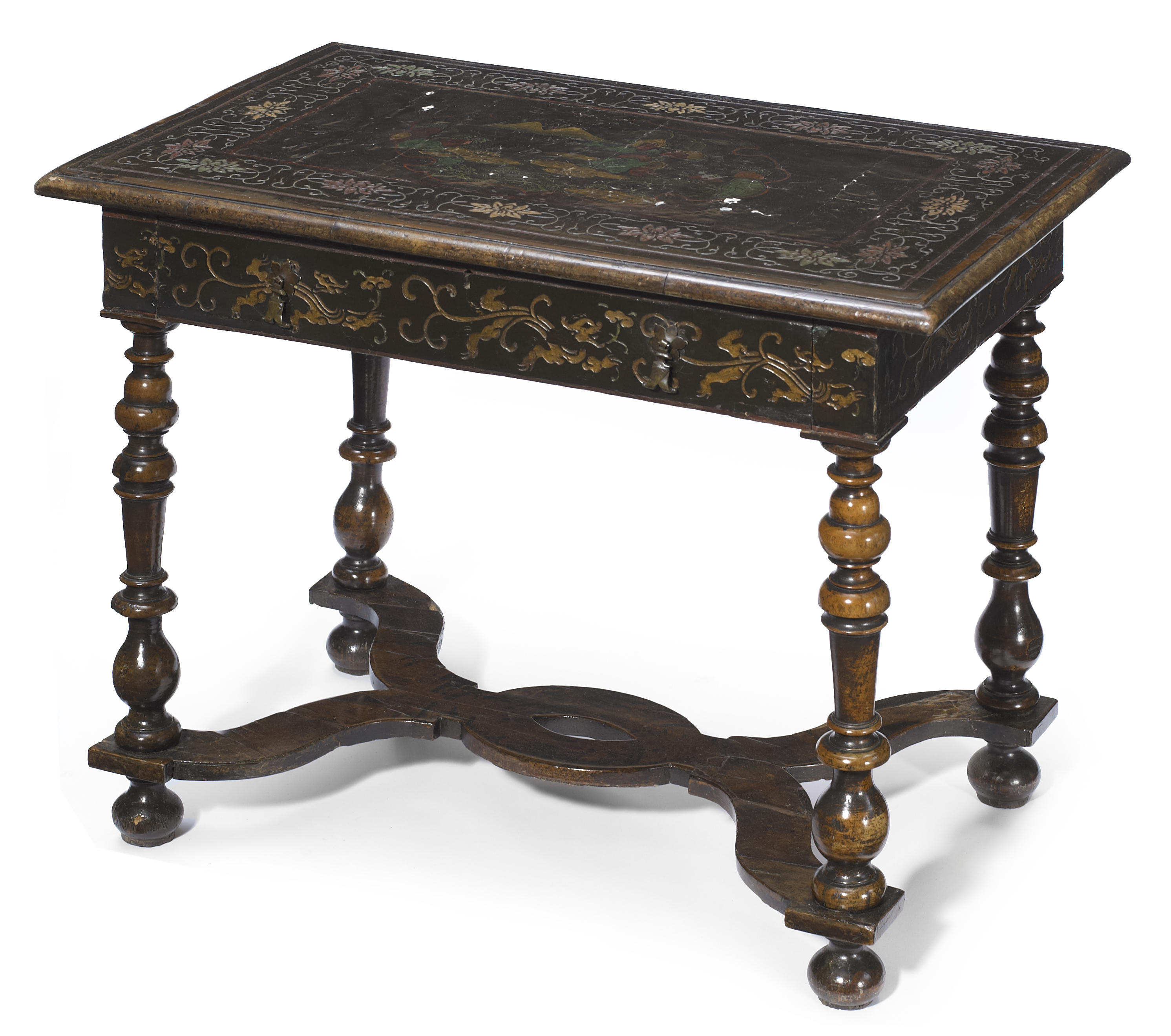 A William and Mary lacquered and
