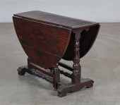 A WILLIAM AND MARY OAK DROP LE
