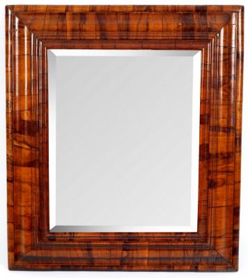 A William and Mary walnut mirror,