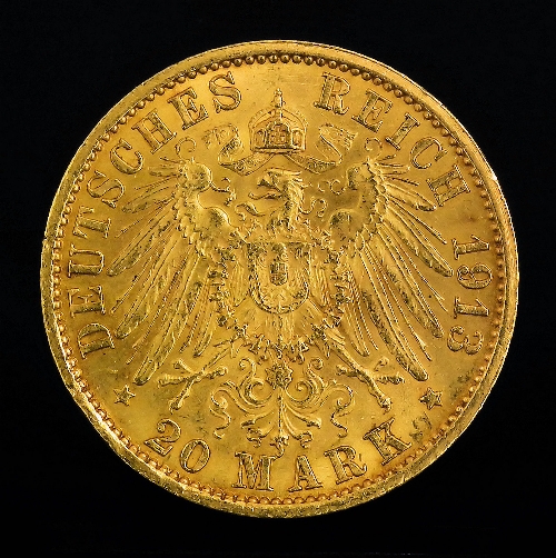 A William II 1913 gold Twenty
