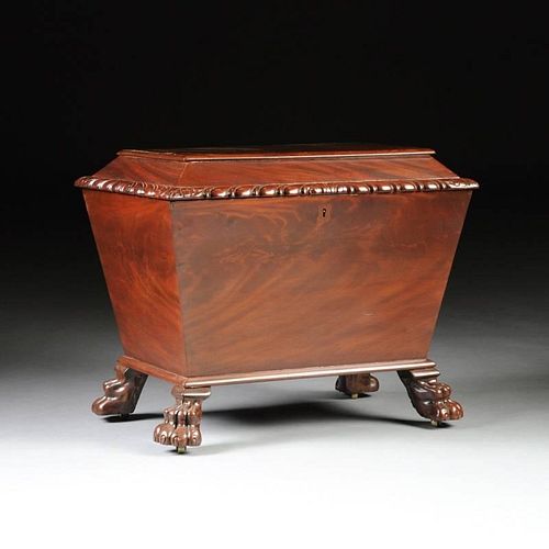 A WILLIAM IV CARVED MAHOGANY