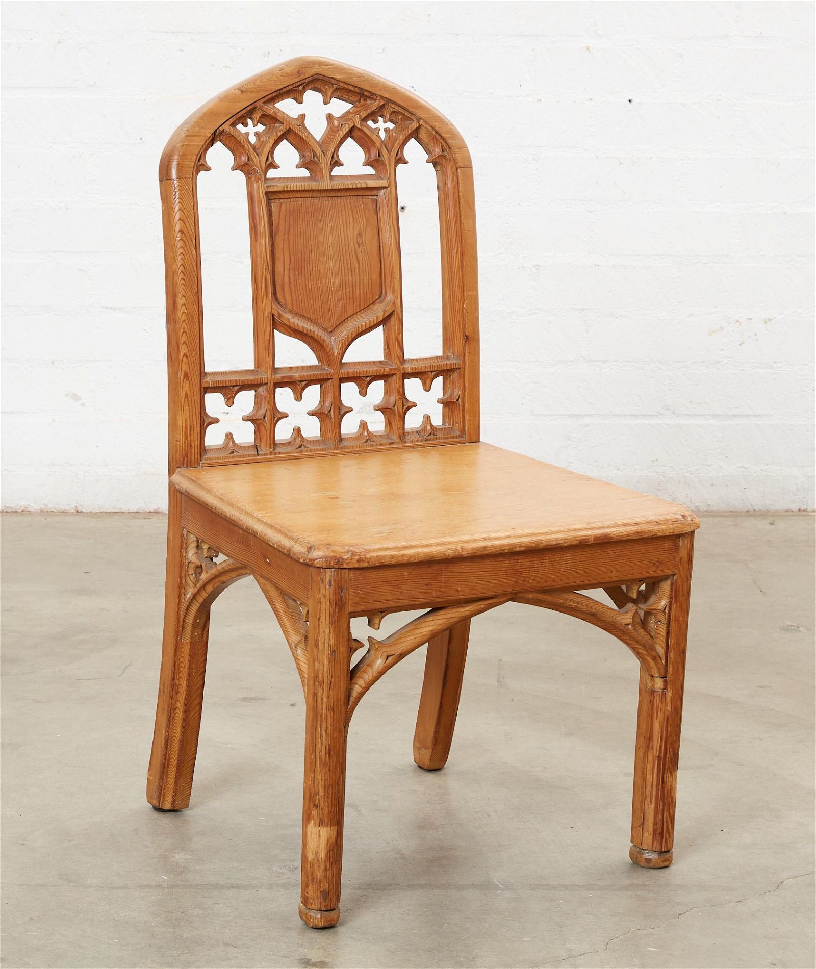 A WILLIAM IV GOTHICK PINE HALL