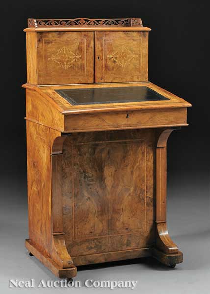 A William IV Inlaid and Burl Walnut