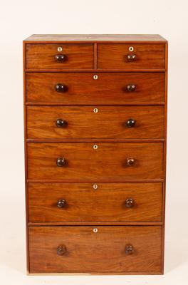 A William IV mahogany chest of