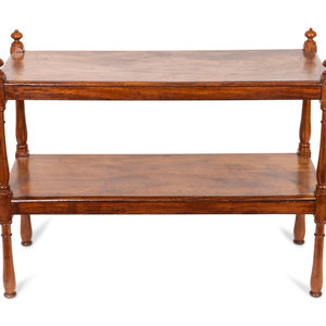 A William IV Mahogany Two-Tier Dumb