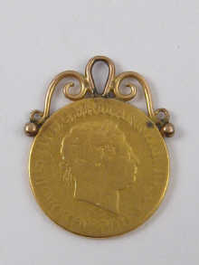 A William IV mounted gold sovereign