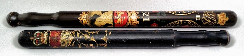A William IV police painted wood