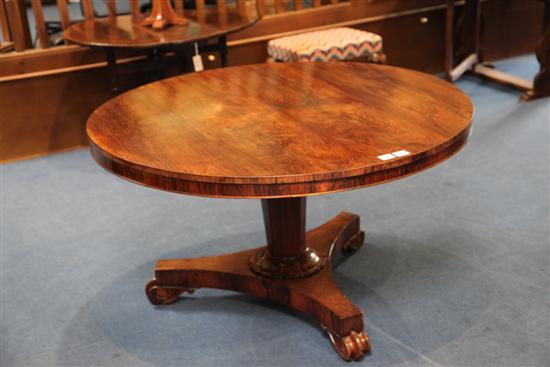 A William IV rosewood circular