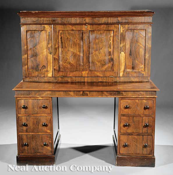 A William IV Rosewood Pedestal Desk