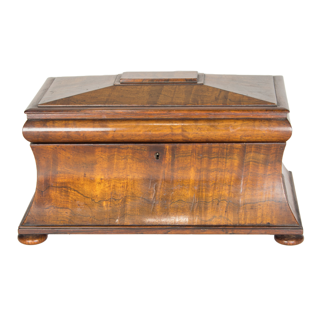 A WILLIAM IV ROSEWOOD SARCOPHAGUS