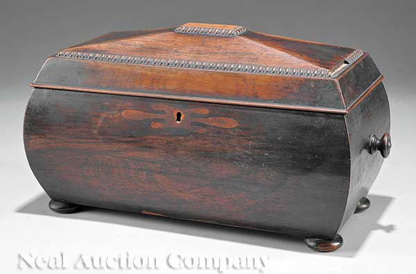 A William IV Rosewood Tea Caddy