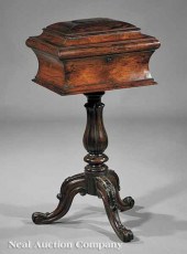 A William IV Rosewood Teapoy 1