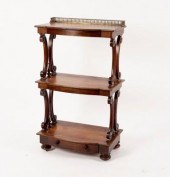 A William IV rosewood three-ti