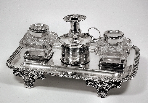A William IV Sheffield Plate desk