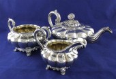 A William IV three piece silve