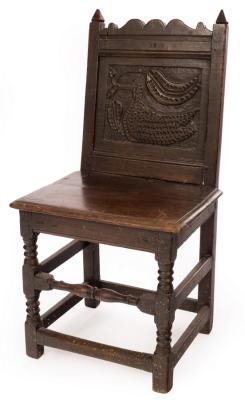 A William & Mary oak chair with