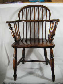 A Windsor ash comb back chair