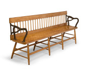 A WINDSOR RAILROAD BENCH<br>A