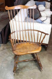 A WINDSOR ROCKING CHAIR A Wind