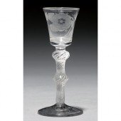 A wine glass, mid 18th c, the