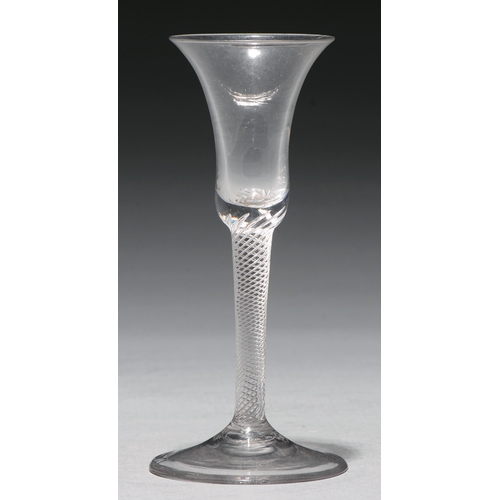 A wine glass, mid 18th c, the