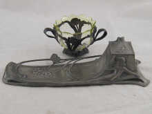 A WMF pen tray and ink stand