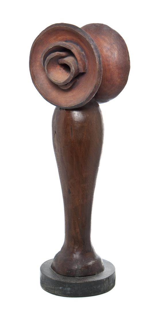 A Wood and Ceramic Sculpture titled