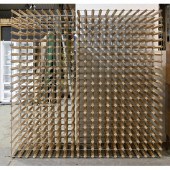 A wood and galvanised steel wi