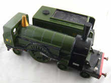 A wooden scale model of an early