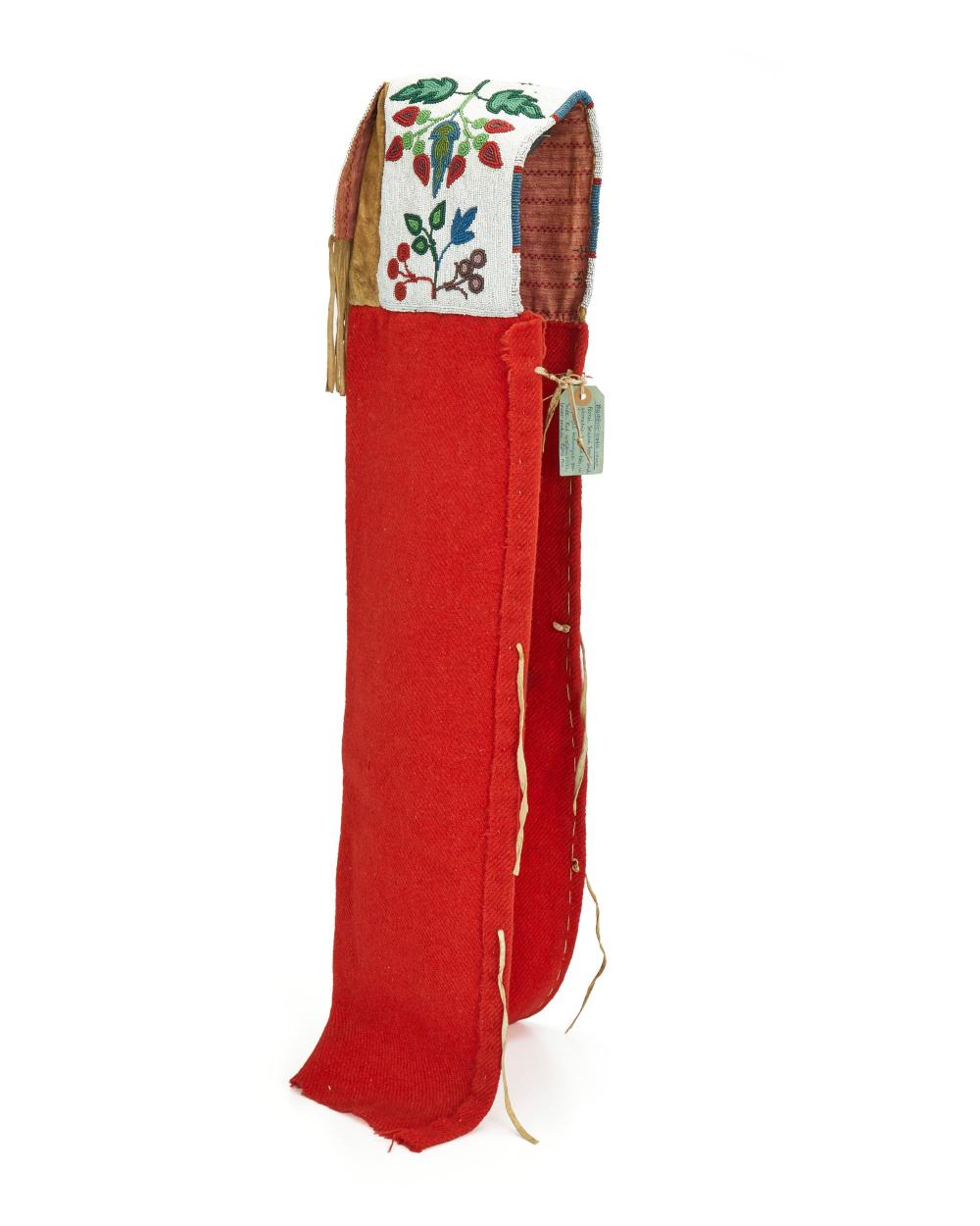 A WOODLANDS BEADED CRADLE COVERA