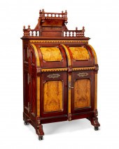 A WOOTEN DESK CO. WALNUT AND B