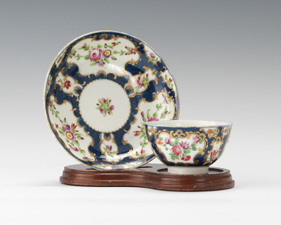 A Worcester Blue-Scale Teabowl