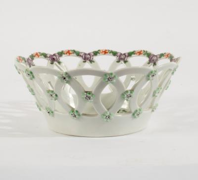 A Worcester circular basket,