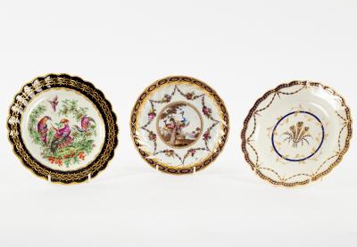 A Worcester fluted saucer dish