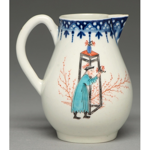 A Worcester hot milk jug, c1765,