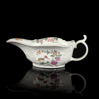 A Worcester low-footed sauceboat,