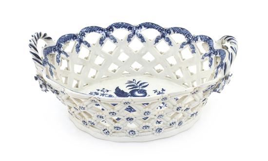 * A Worcester Porcelain Basket