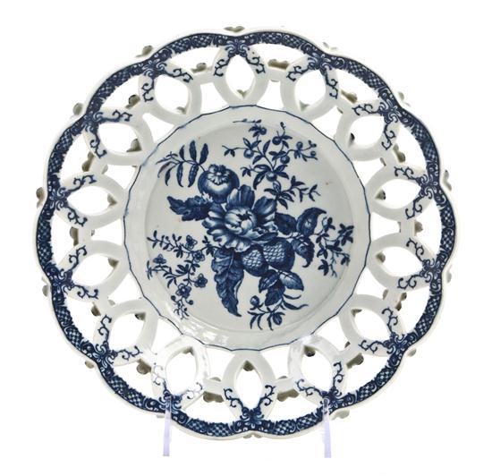 *A Worcester Porcelain Basket of