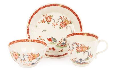 A Worcester porcelain fluted