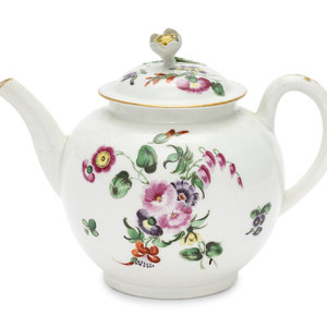 A Worcester Porcelain Teapot 18th