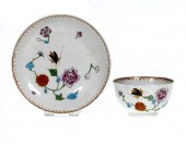 A WORCESTER TEA BOWL AND SAUCE
