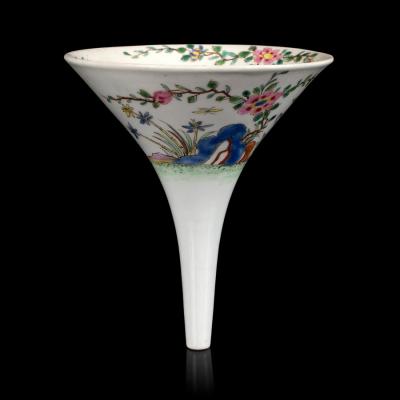 A Worcester wine funnel, circa