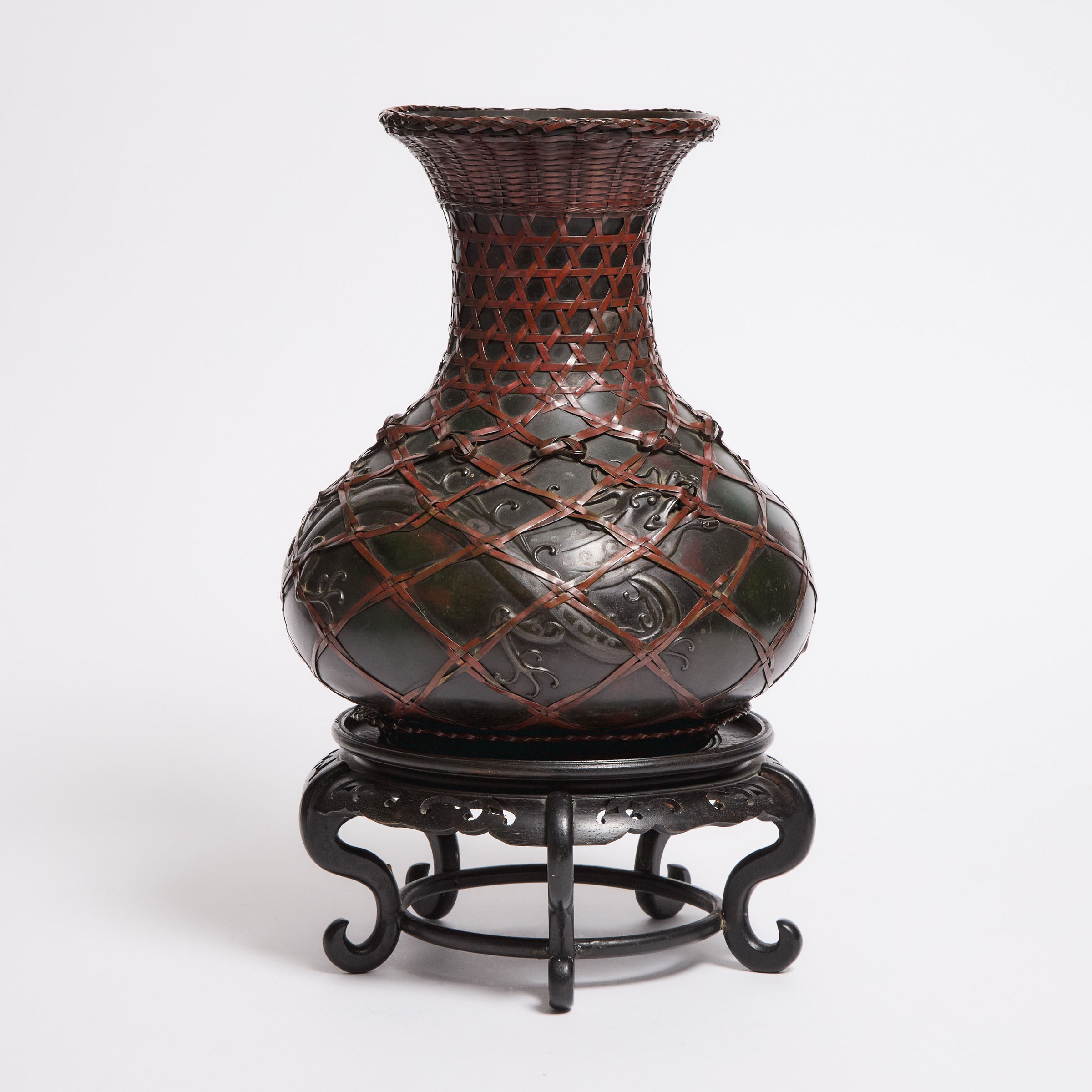 A Woven Bronze Imitation-Bamboo