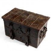 A wrought iron Armada chest, p