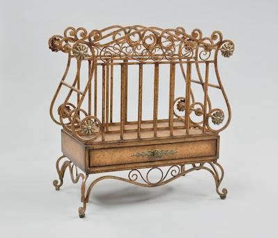 A Wrought Iron Canterbury with a