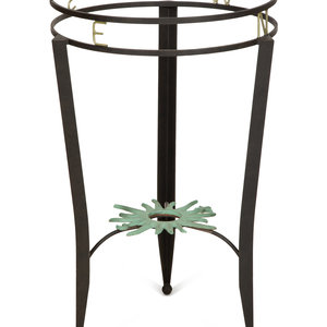 A Wrought Iron "Compass" Gueridon