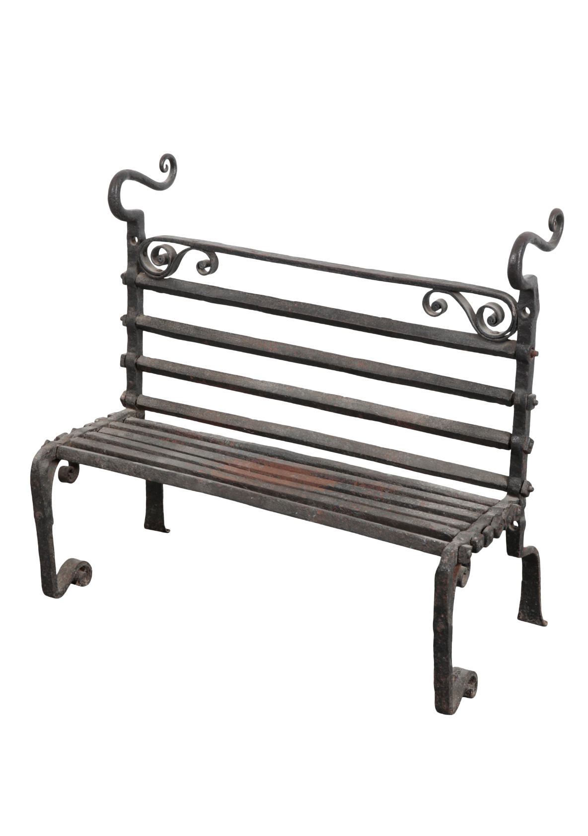 A WROUGHT IRON GRATE probably