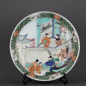 A WUCAI 'FIGURAL' DISH<br>A WU