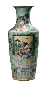 A WUCAI 'FIGURAL' VASE<br>A WU